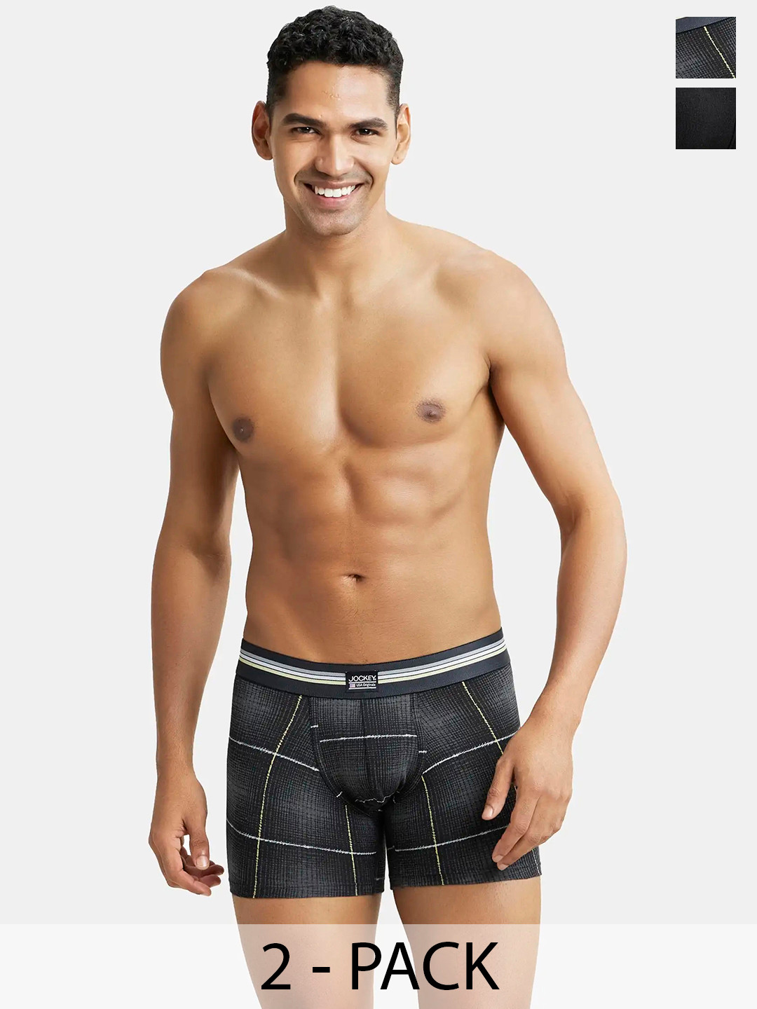Jockey Pack Of 2 Super Combed Cotton Stretch Printed Trunk with Ultrasoft Waistband-UI21