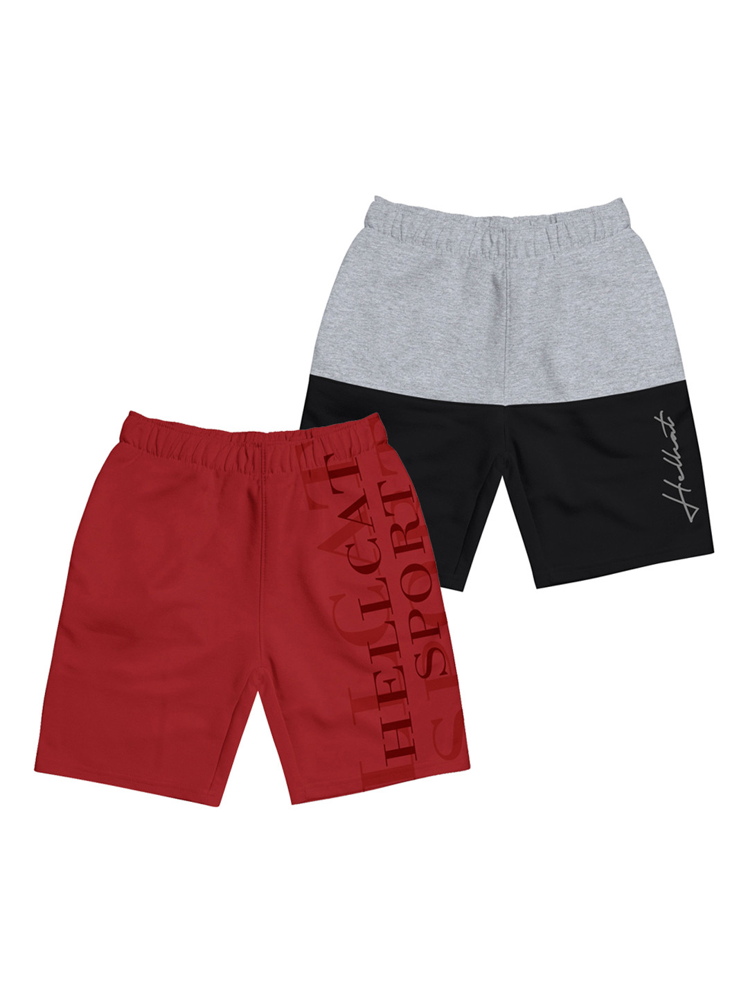 HELLCAT Girls Pack Of 2 Printed Cotton Shorts