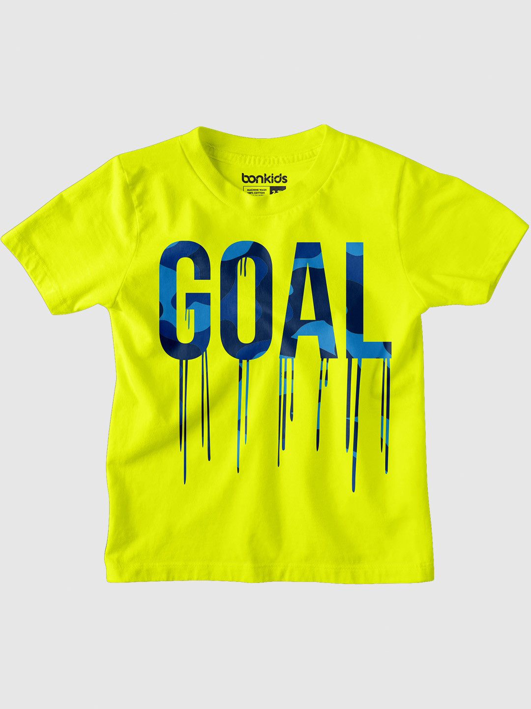 BONKIDS Boys Typography Printed Cotton T-shirt