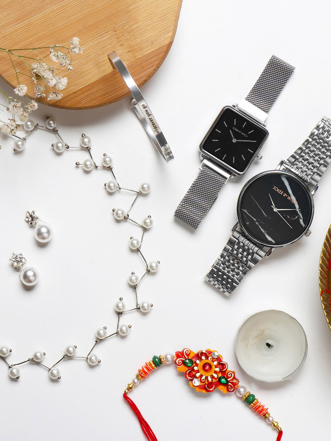 JOKER & WITCH Black Lauryn Watch & Jewellery Gift Set