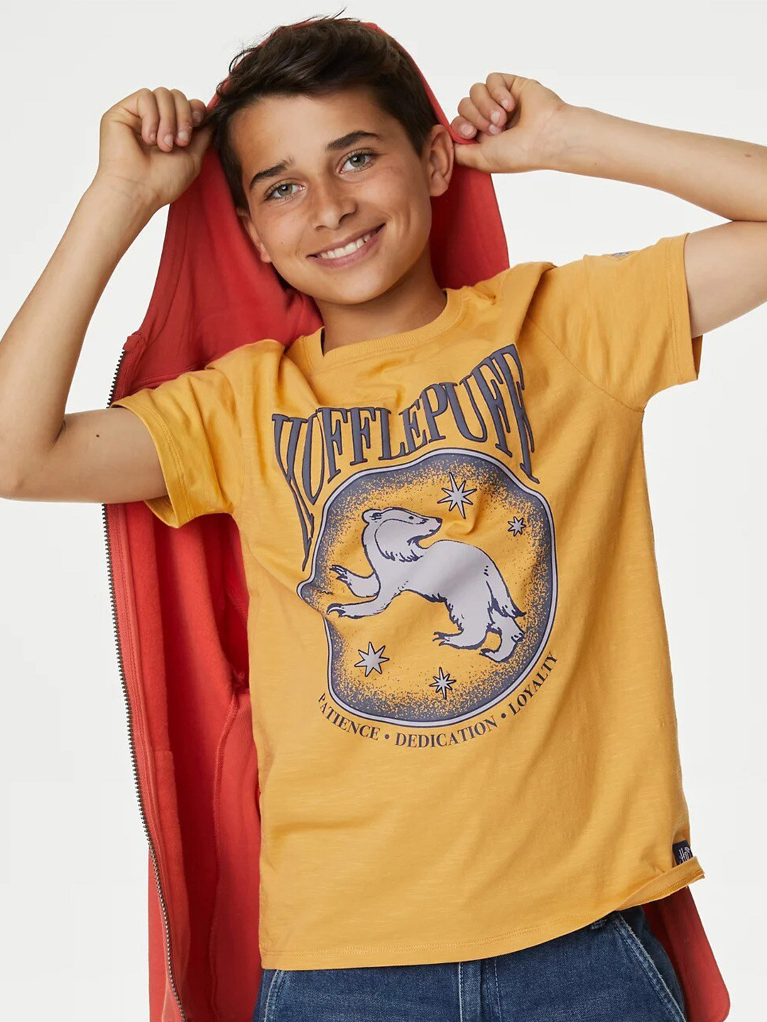 Marks & Spencer Boys Harry Porter Printed Pure Cotton T-shirt