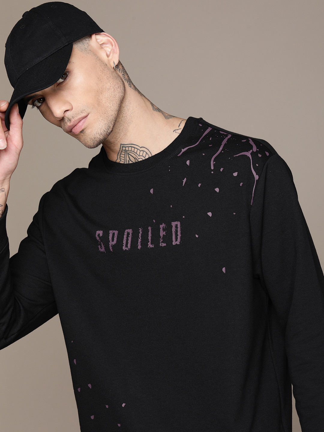WROGN Printed Slim Fit Sweatshirt