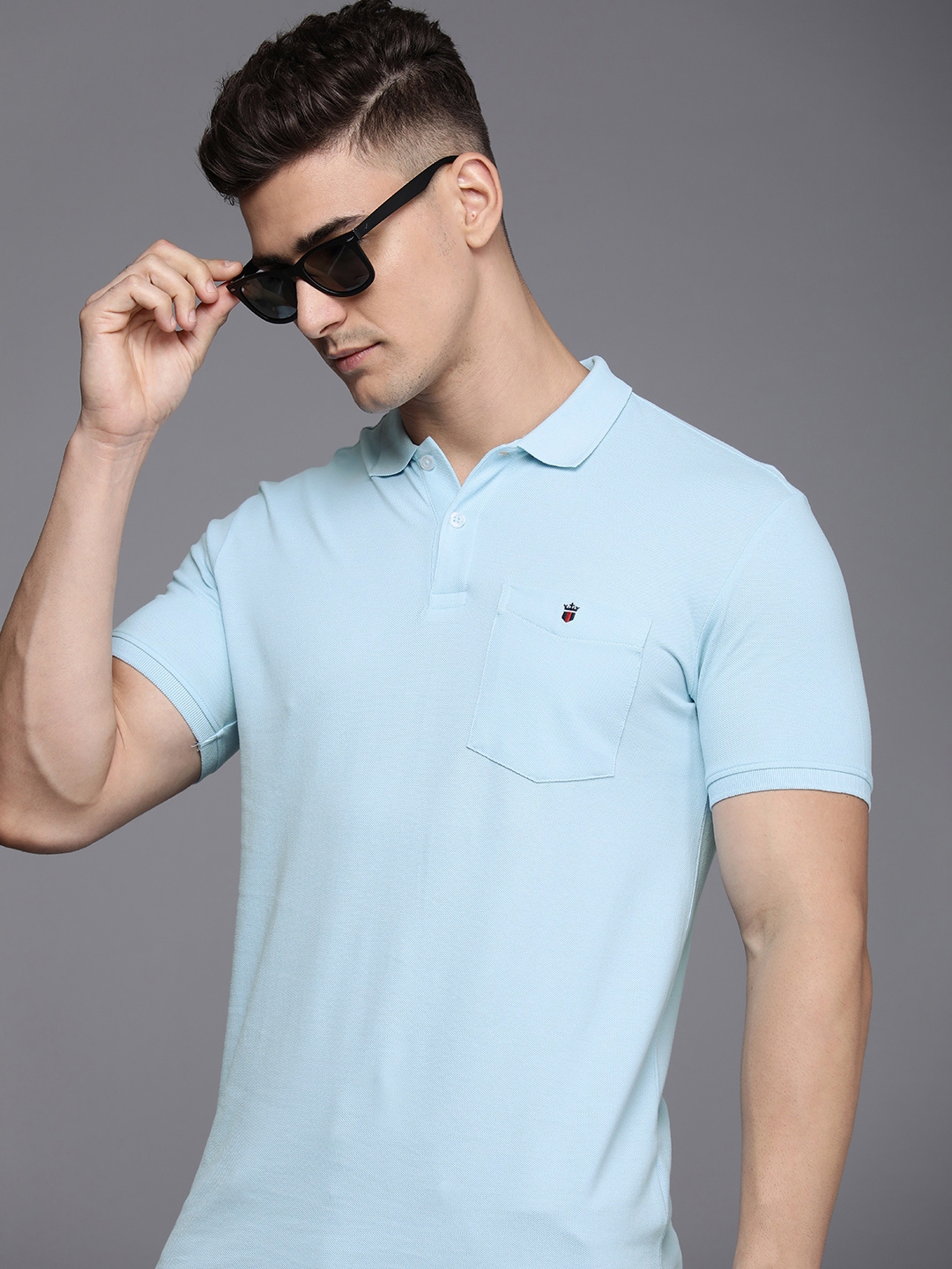 Buy Louis Philippe Jeans Polo Collar Pure Cotton With Chest Pocket