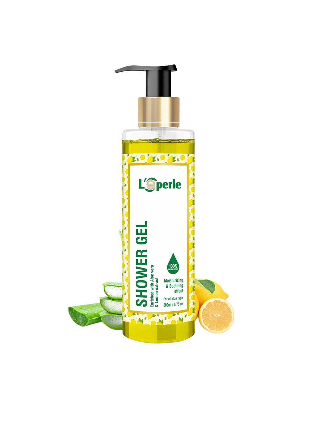 LOPERLE Aloe Vera & Lemon Shower Gel for Moisturizing & Soothing Effect - 200 ml