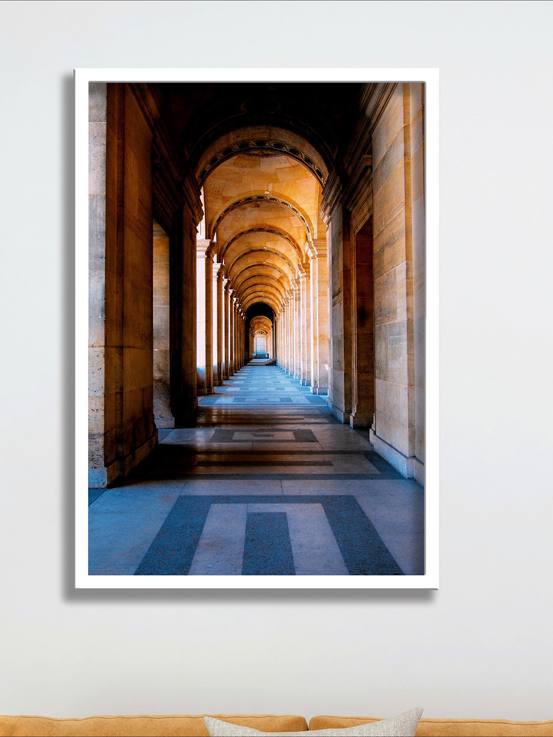 SAF Black & Blue Modern Painting Framed Wall Art