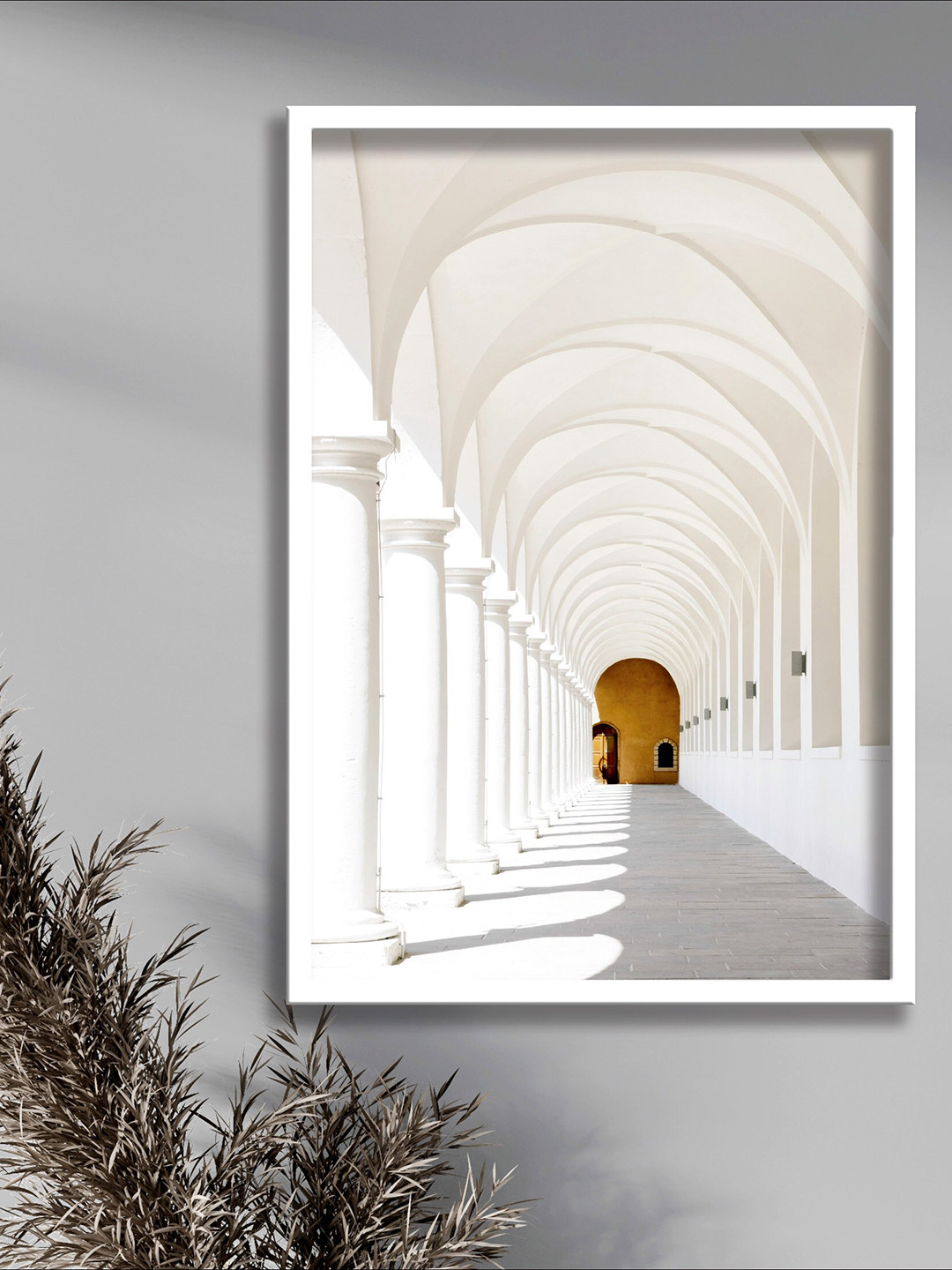 SAF White 300GSM Framed Modern Art Wall Painting