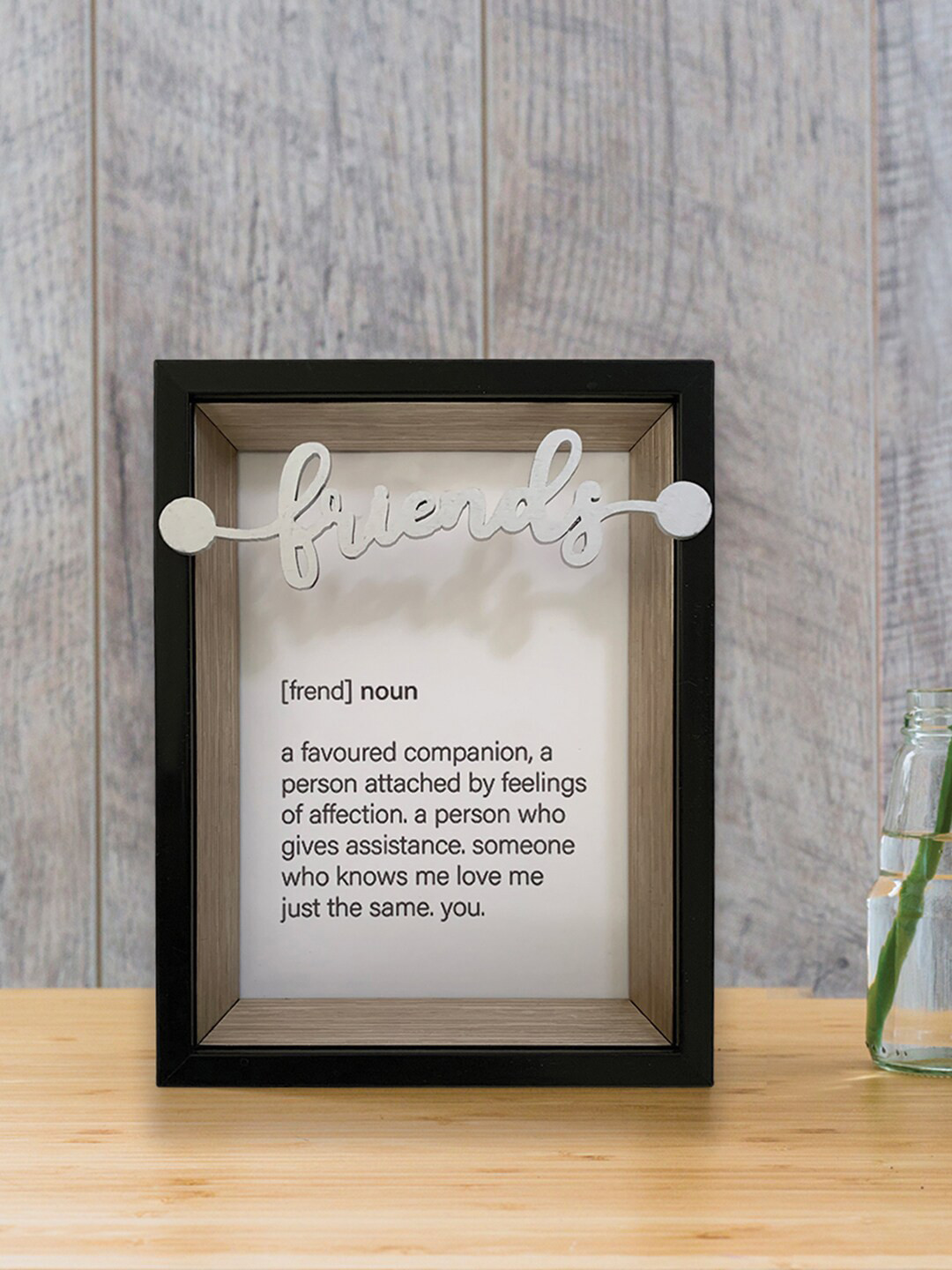 Art Street Black & Silver-Toned Friends Mdf Framed Art Print Photo Frame