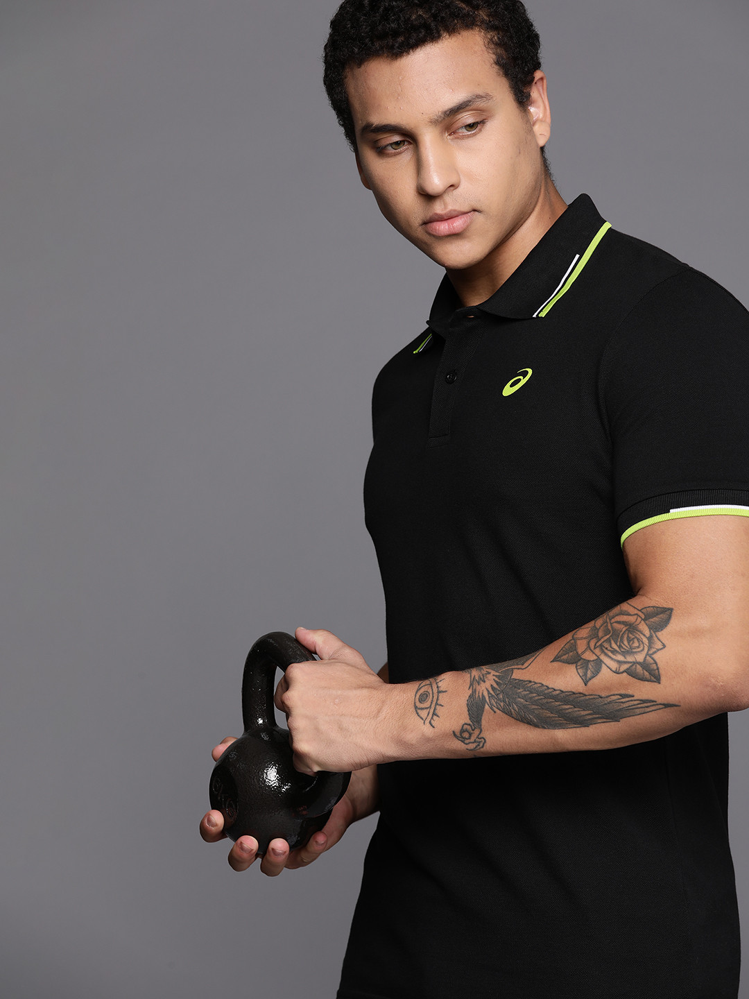 ASICS Pure Cotton Dual Tipping Polo Training T-shirt