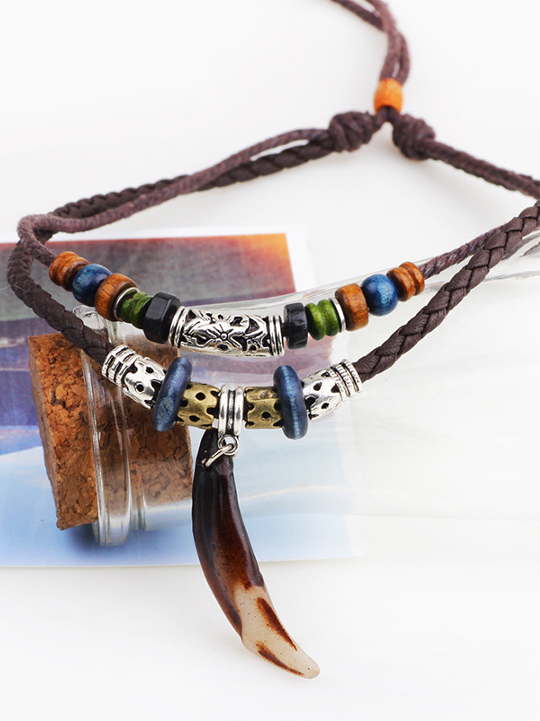 EL REGALO Men Layered Wolf Tooth Necklace