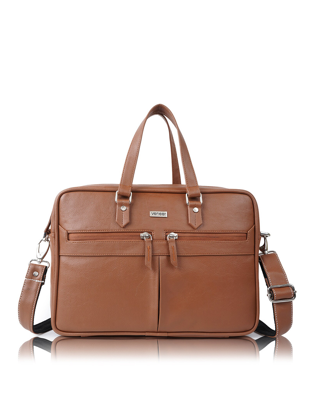 Veneer Synthetic Leather Crossbody Messenger Bag