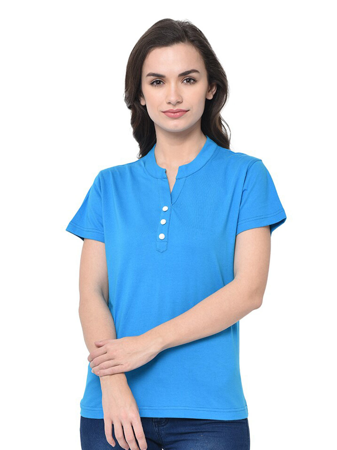 GLITO Henley Neck Cotton Casual T-shirt