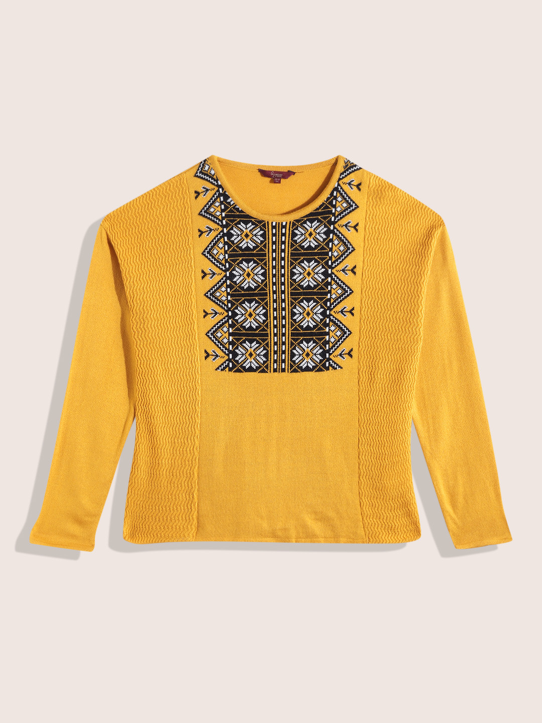 Sangria Teen Girls Yoke Design Pullover