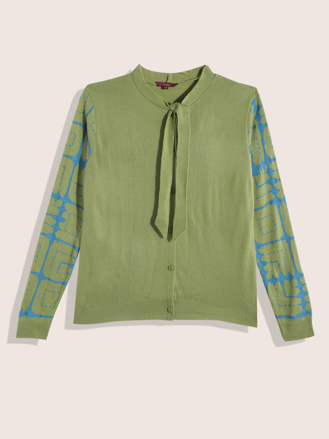 Sangria Teen Girls Tie-Up Neck Cardigan
