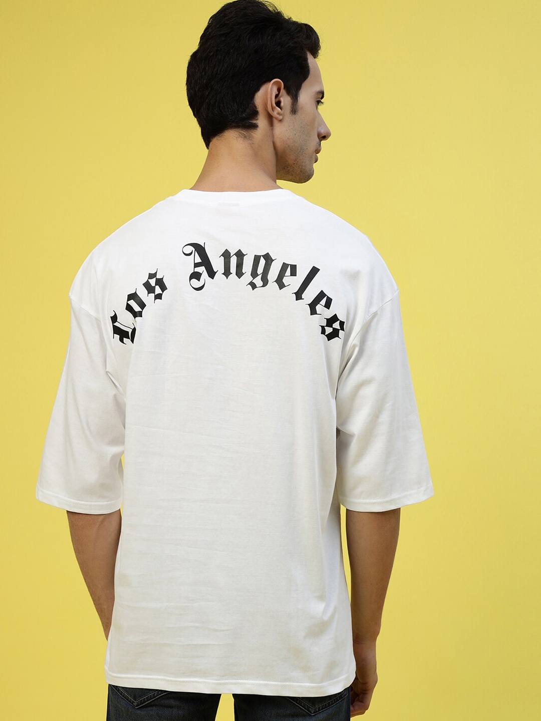 Los Angeles Black Drop-shoulder Oversized Tee by Gavin Paris