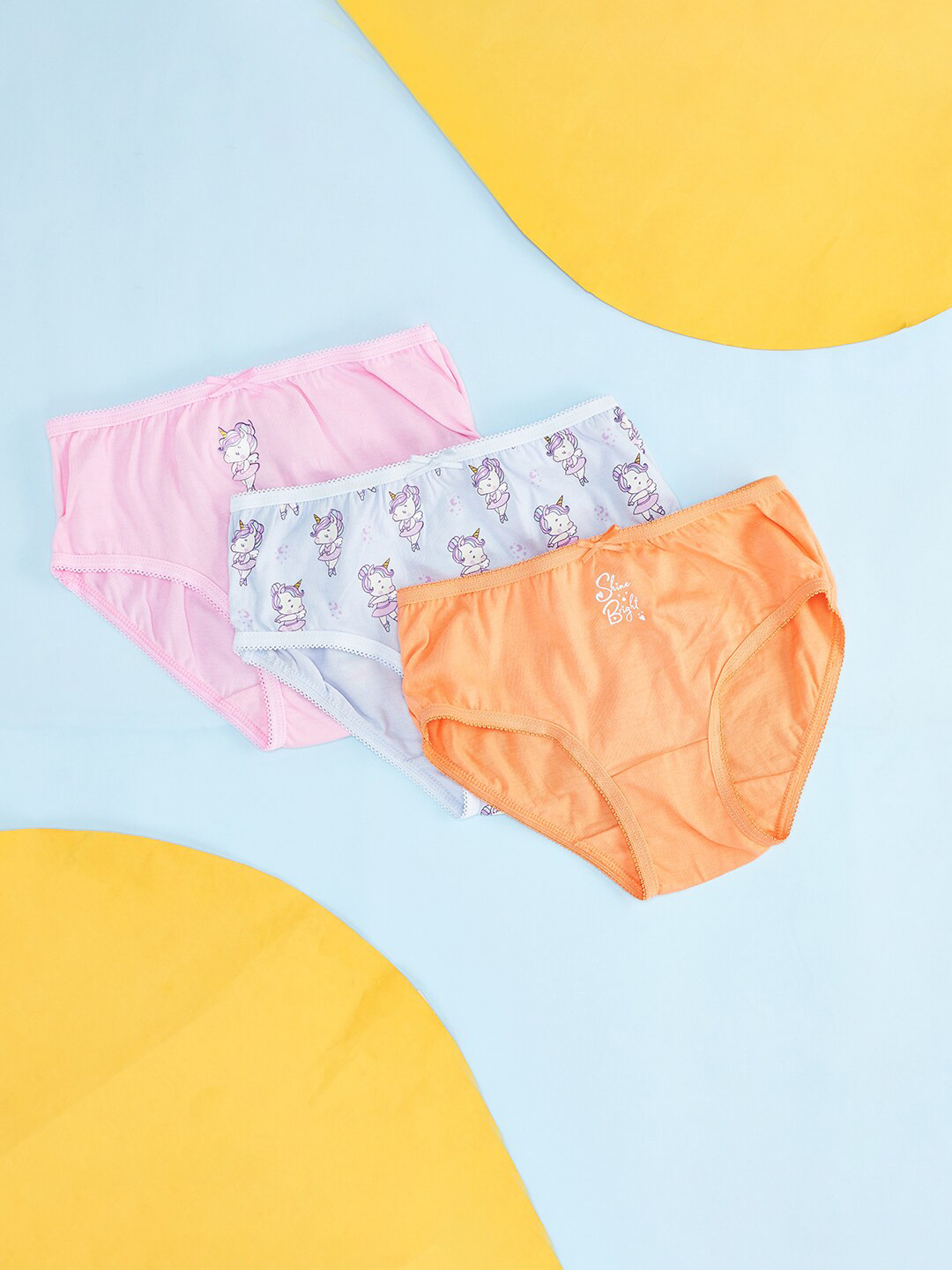 Pantaloons Junior Girls Pack Of 3 Printed Cotton Basic Briefs 8905807338955