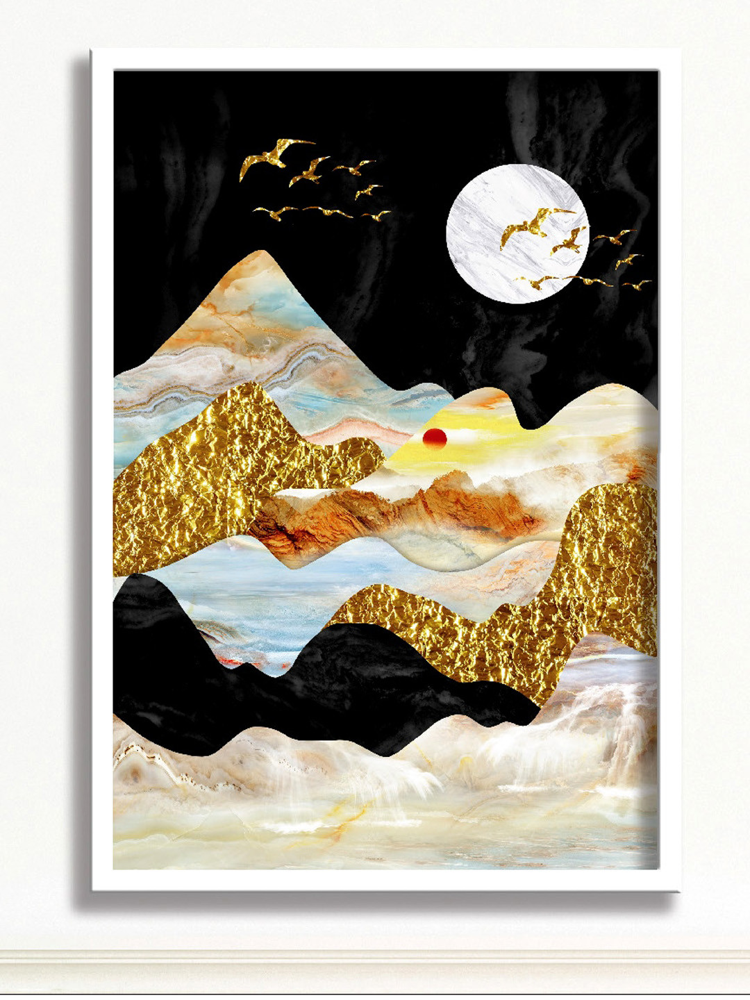 SAF Nature Canvas Wall Rectangle Paintings Wall Art -13.5 x 19.5In