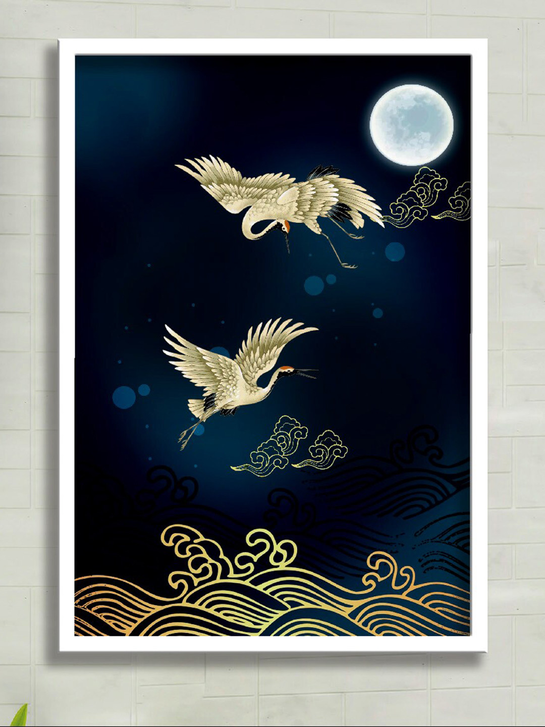 SAF Black Nature Painting Framed Wall Art