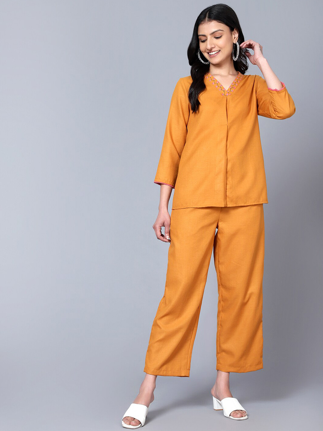 Bani Women Embroidered Top With Trousers