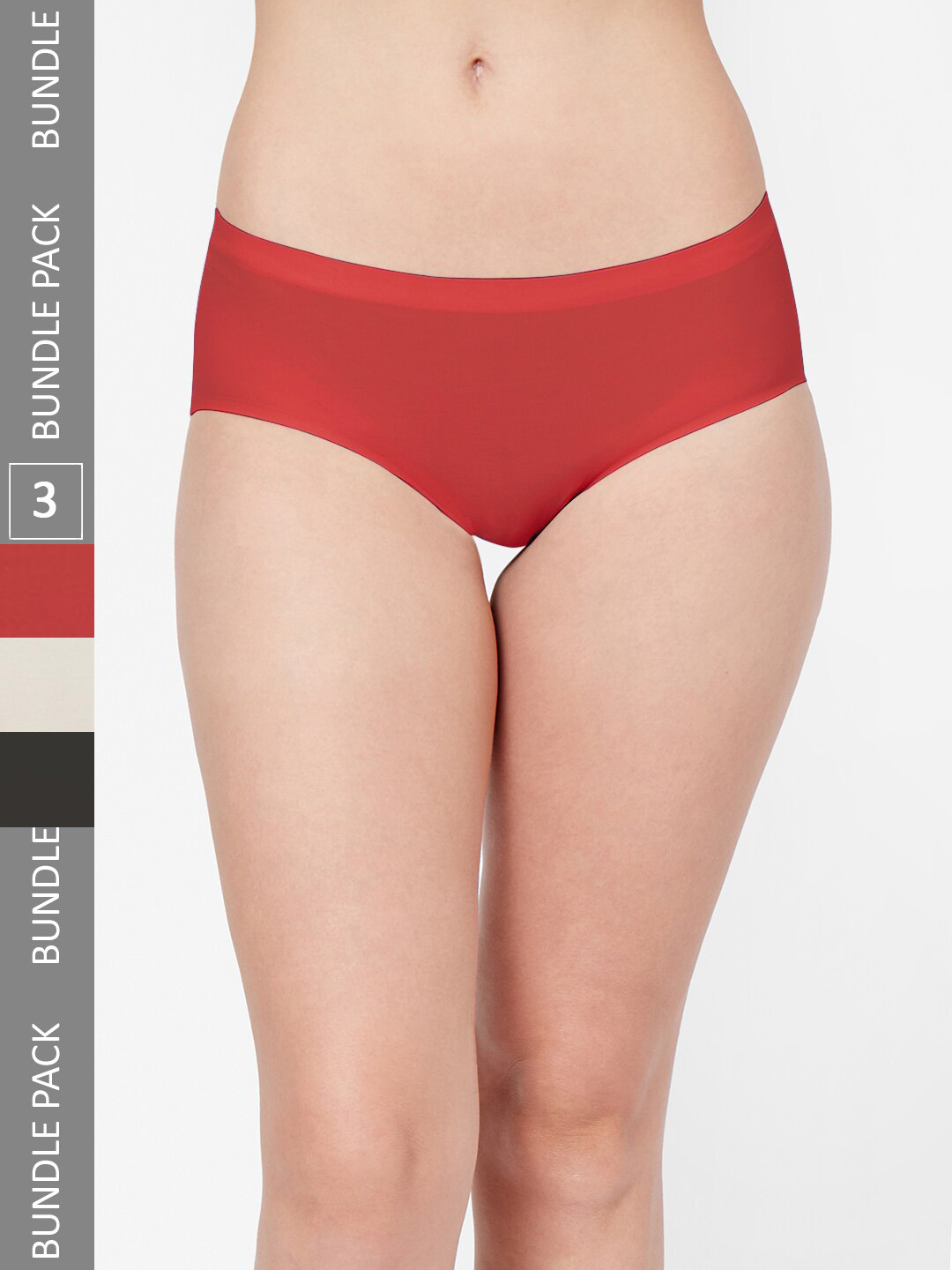 NOIRA Women Pack Of 3 Assorted Seamless Hipster Briefs 910_BRS_NO