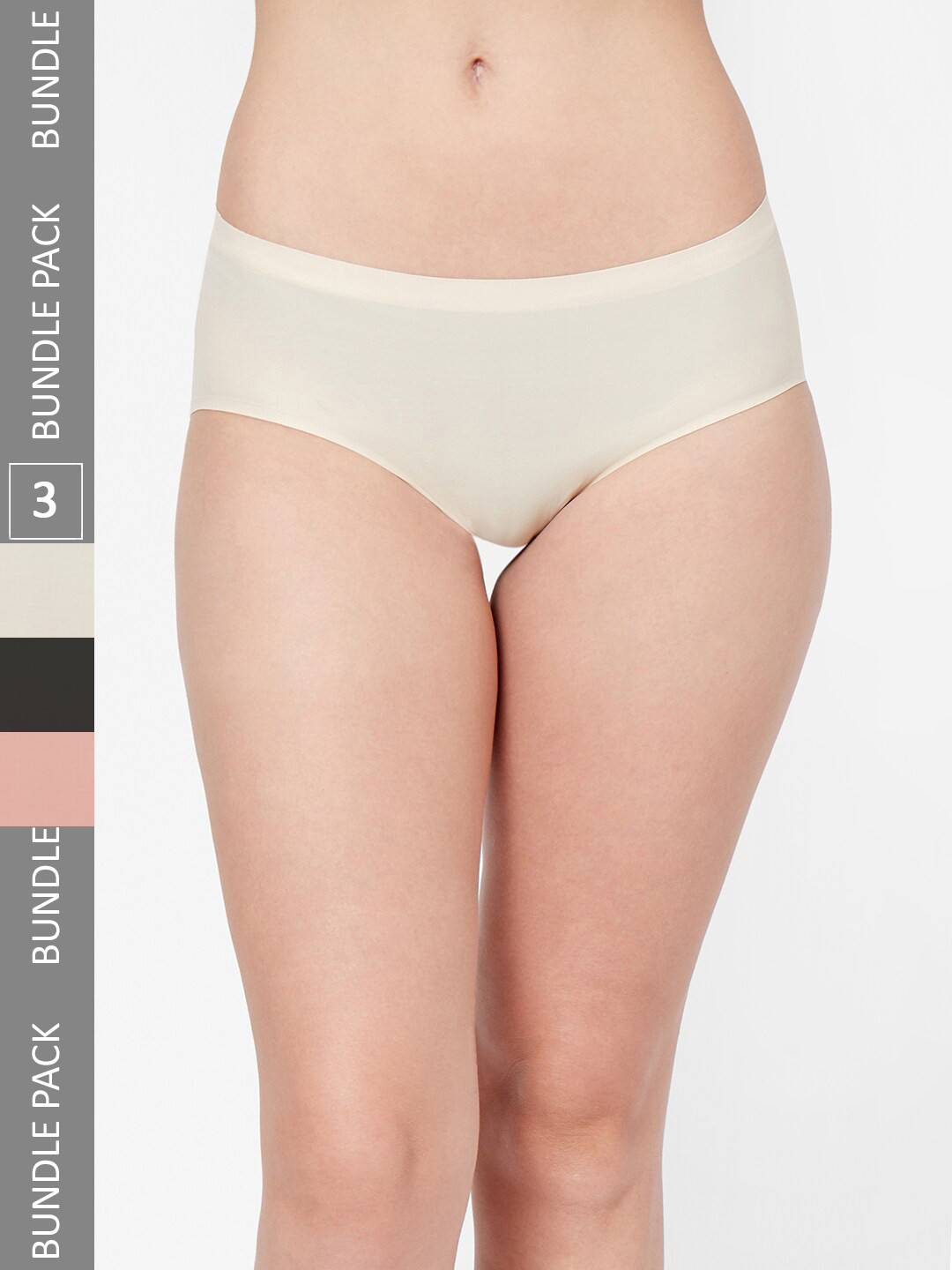 NOIRA Women Pack Of 3 Assorted Seamless Hipster Briefs 910_BSPi_NO