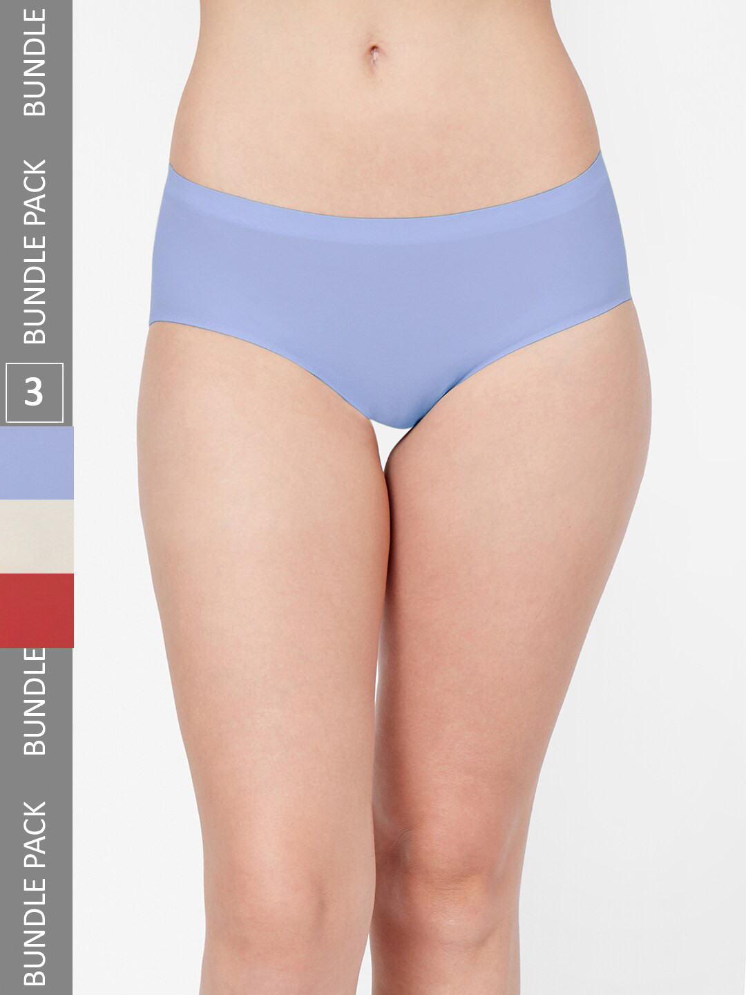 NOIRA Women Pack Of 3 Assorted Seamless Hipster Briefs 910_RSBl_NO