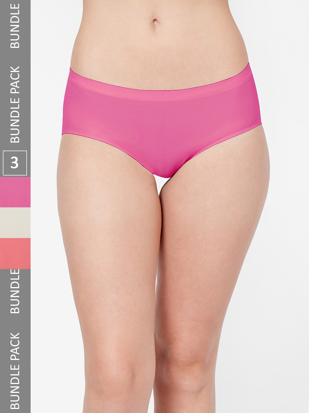 NOIRA 3-Pcs Assorted Seamless Hipster Briefs 910_SFuPe_NO