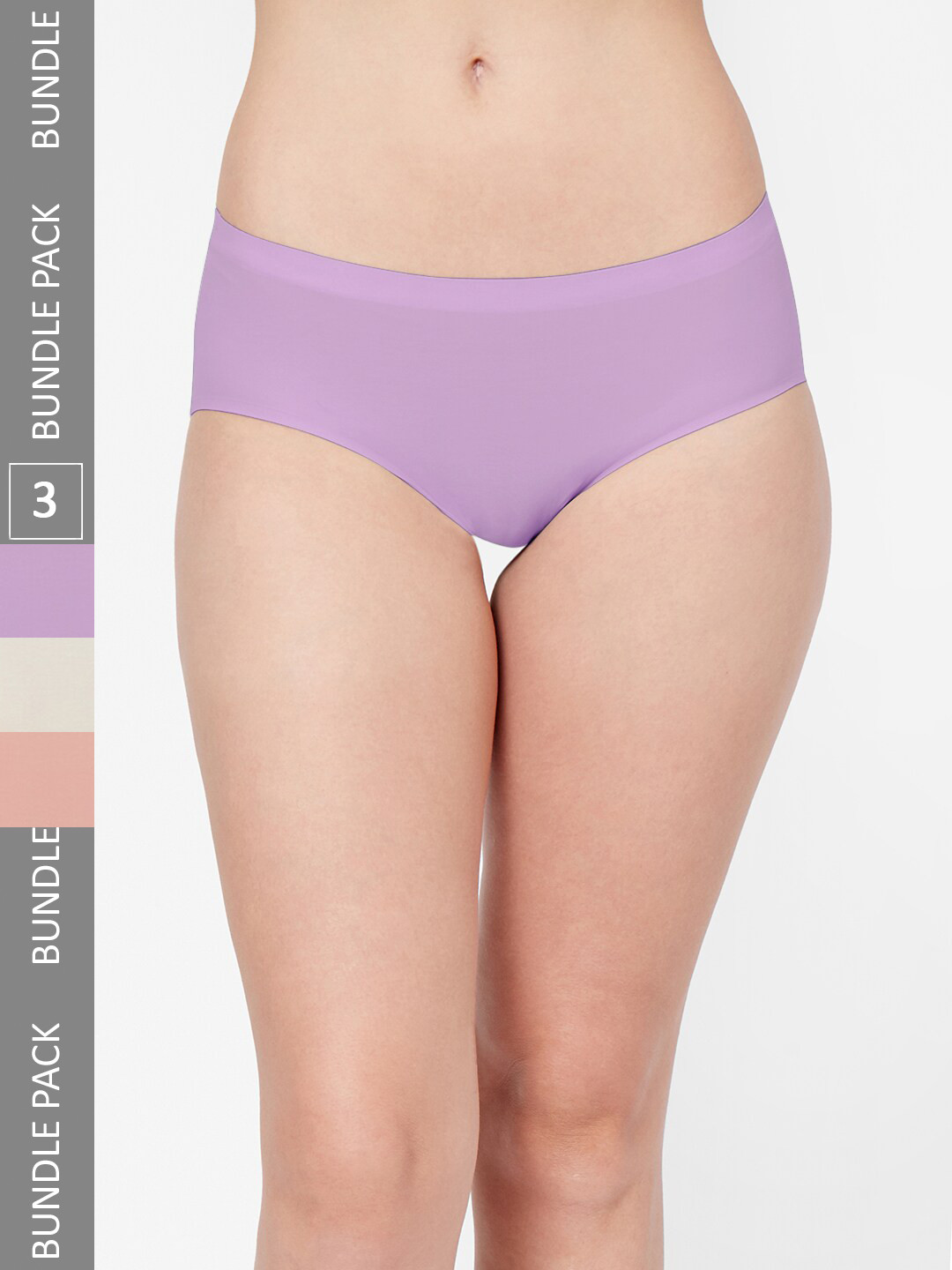 NOIRA Women Pack of Assorted Seamless Hipster Briefs 910_SPiPu_NO