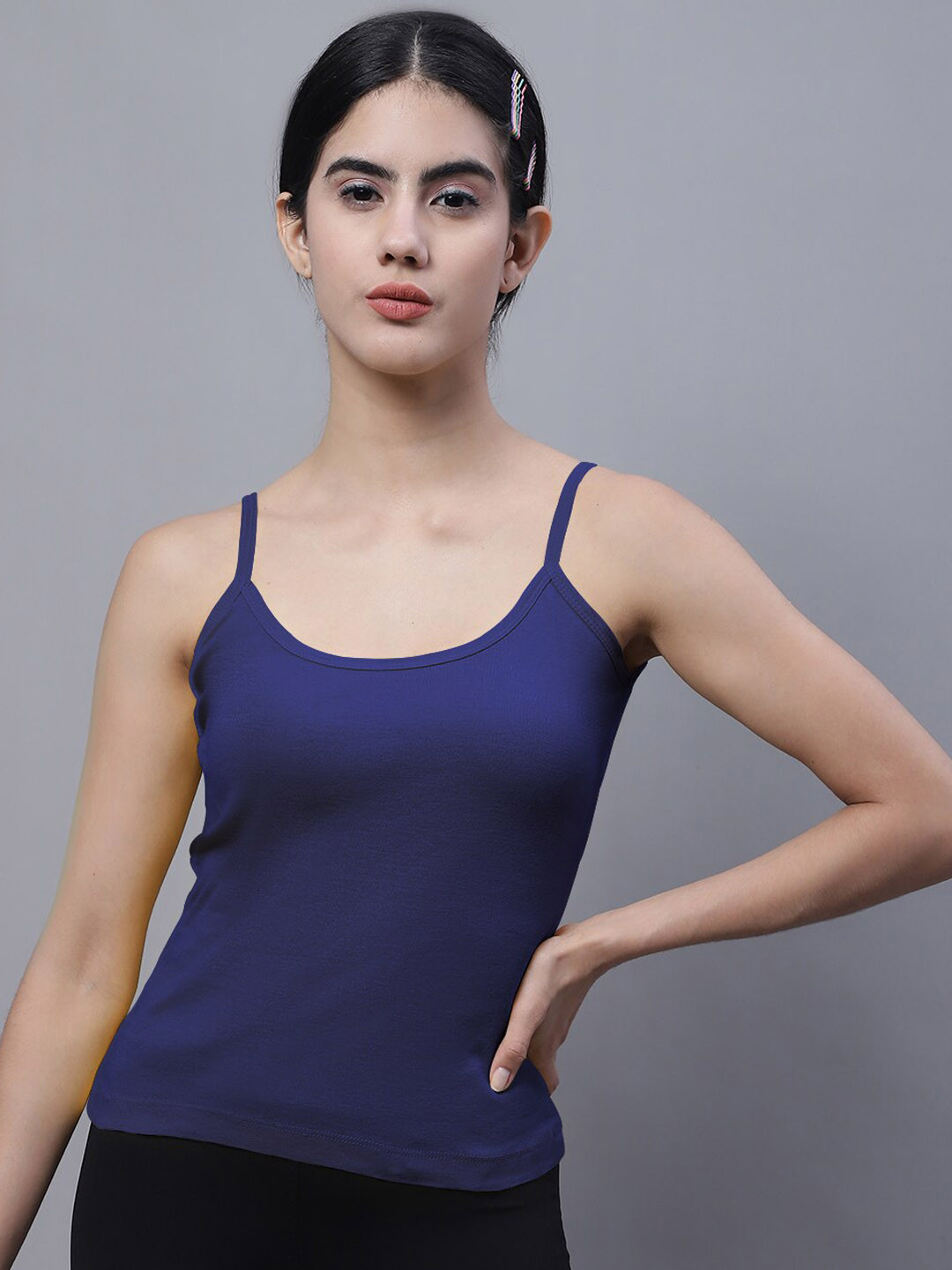 FBAR Ribbed Pure Cotton Bio-Wash U-Neck Camisole
