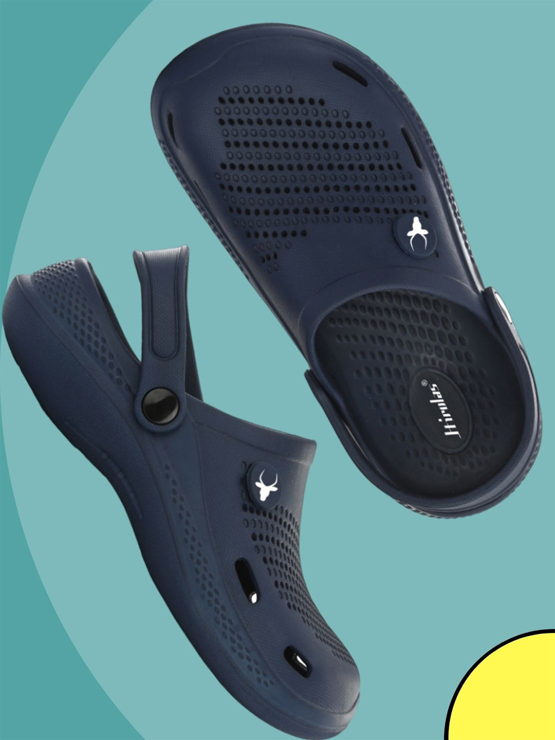 HIROLAS Men Perforated Comfortable Rubber Clogs