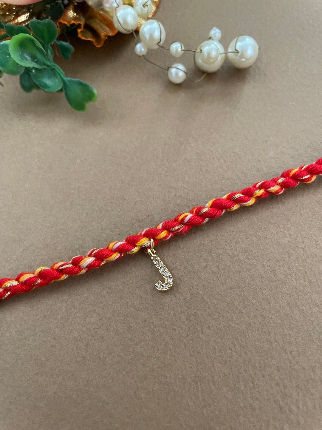 Digital Dress Room J Letter Thread Rakhi