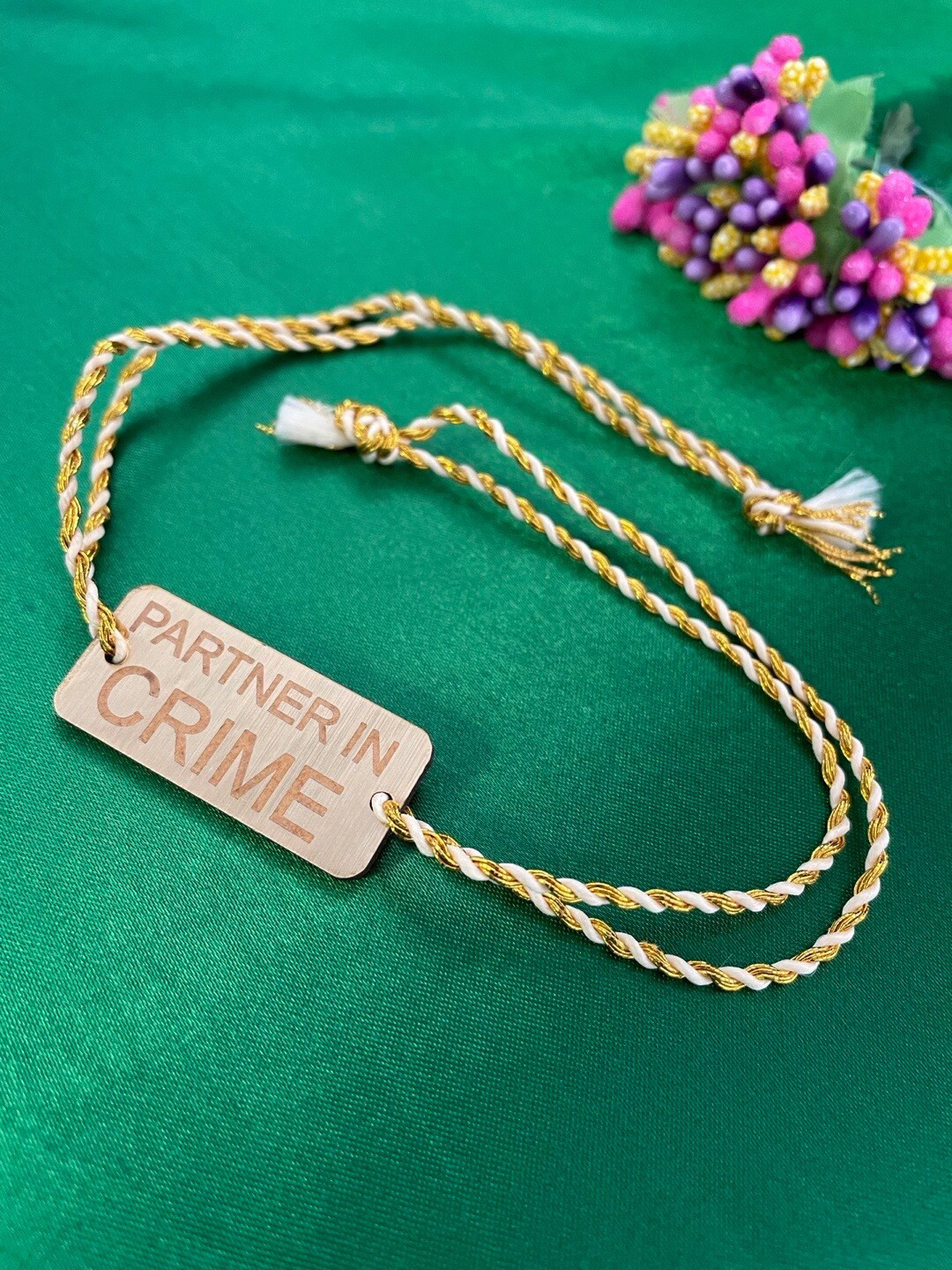Digital Dress Room Typography Printed Charm Rakhi