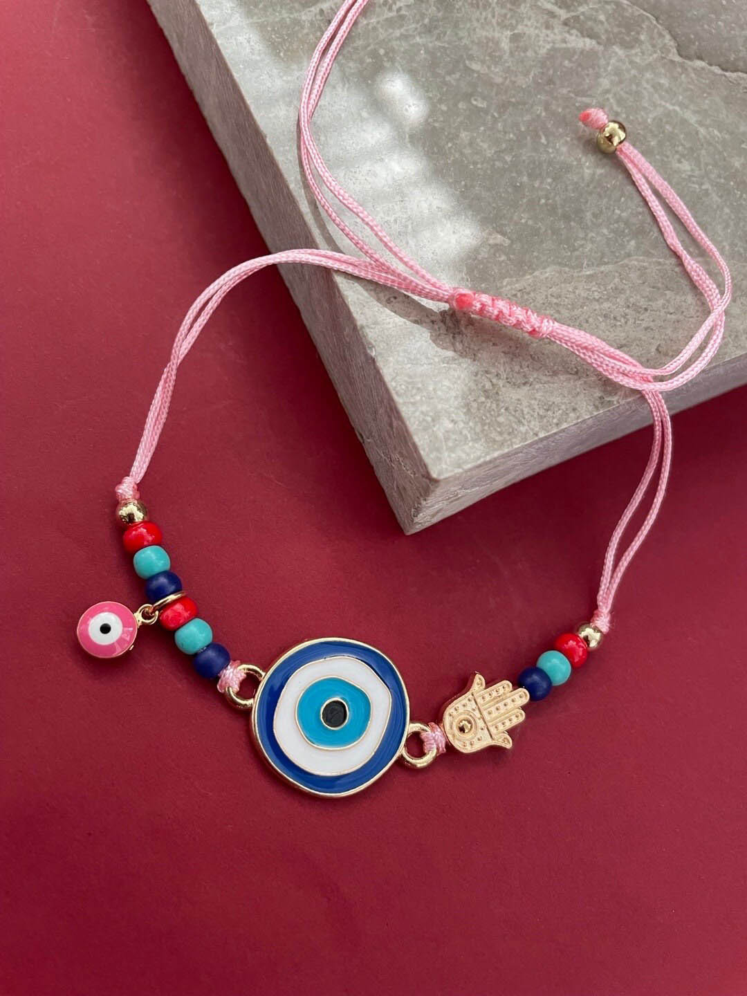 Digital Dress Room Evil Eye & Beaded Thread Rakhi