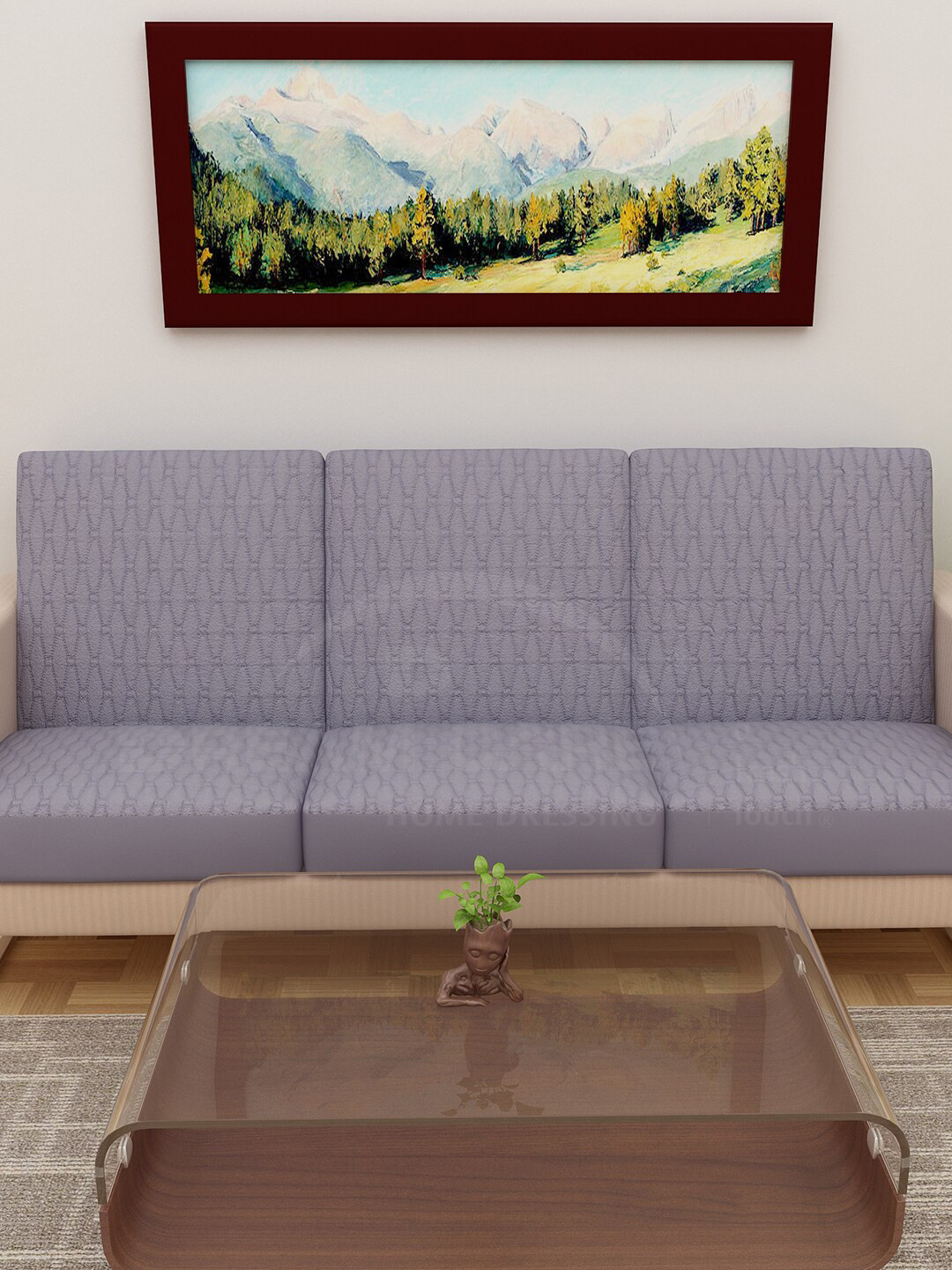 DREAM CARE Solid 3 Layered 3 Seater Sofa Covers