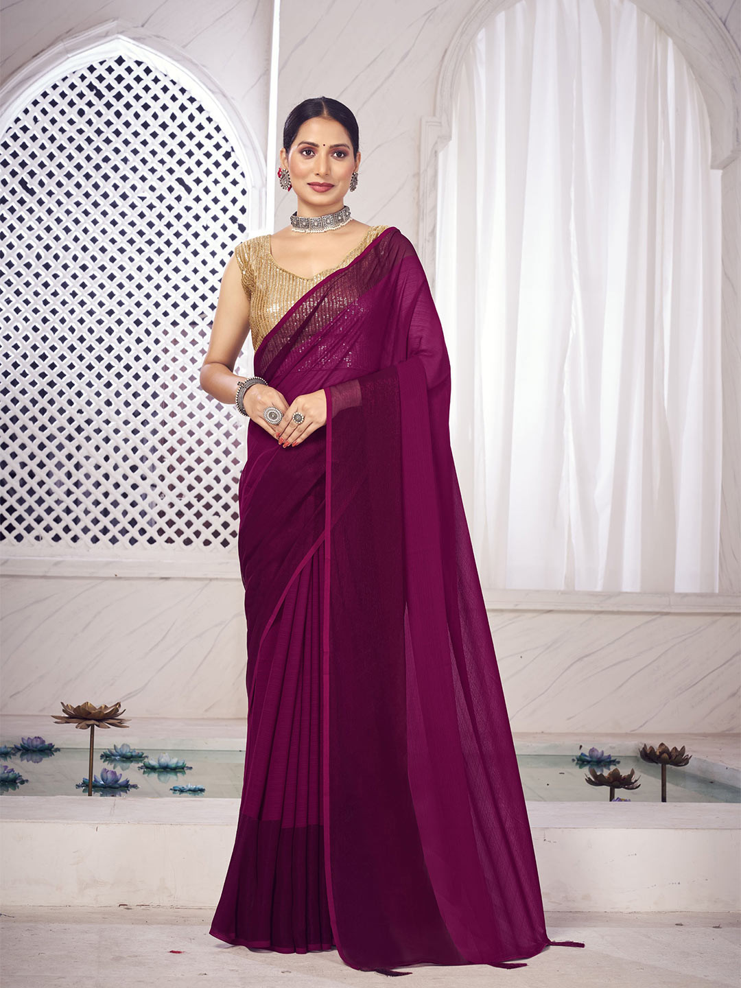 elora Bhagalpuri Saree With Tassels