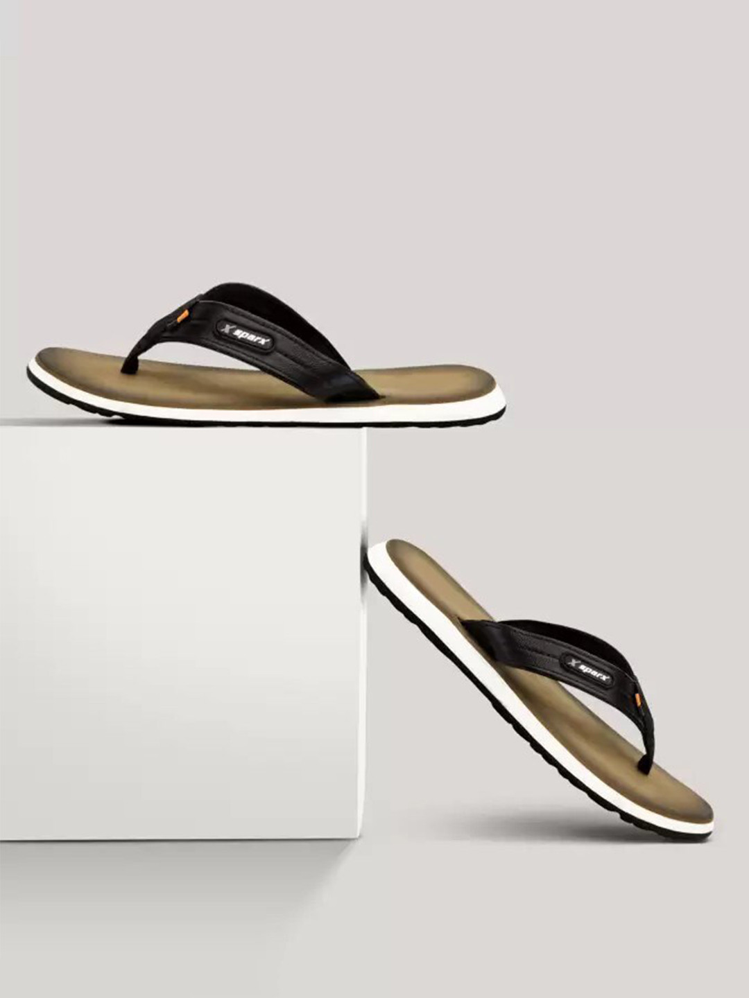 Sparx Brand Logo Printed Thong Flip-Flops