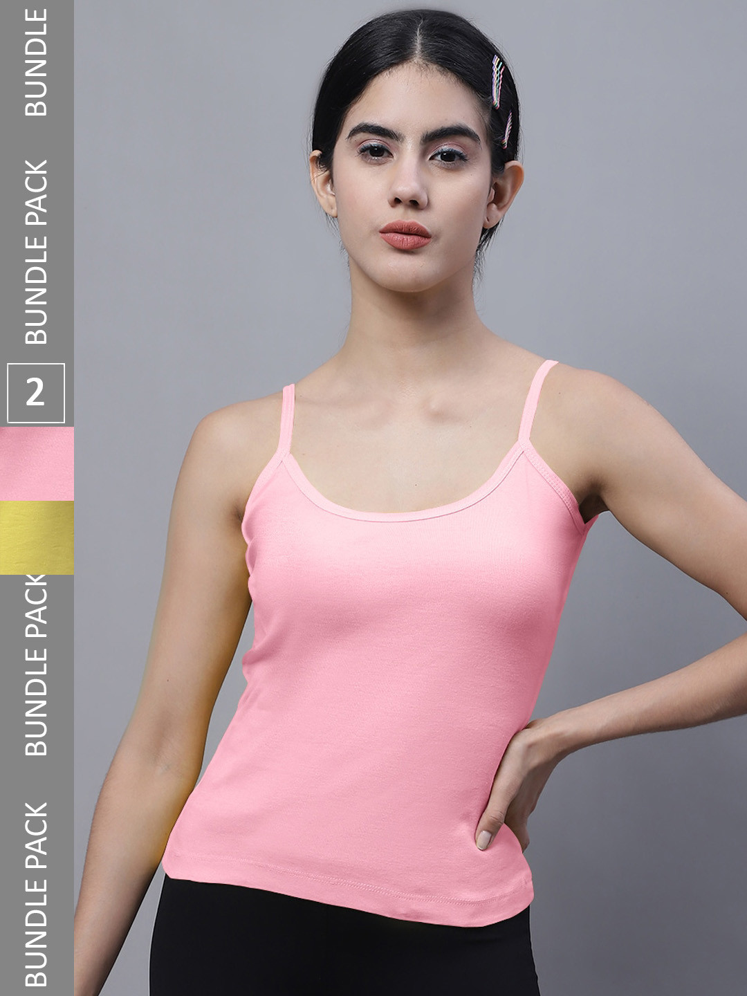 FBAR Pack Of 2 Non Padded Bio-WashCotton Camisoles