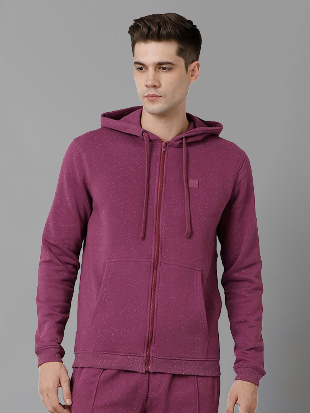 Voi Jeans Hooded Front-Open Sweatshirt