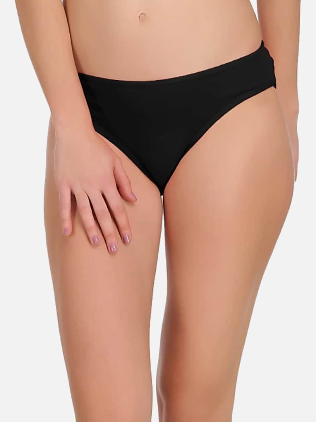 StyFun Cotton Mid-Rise Hipster Briefs LS_BlackPanty_Packof1