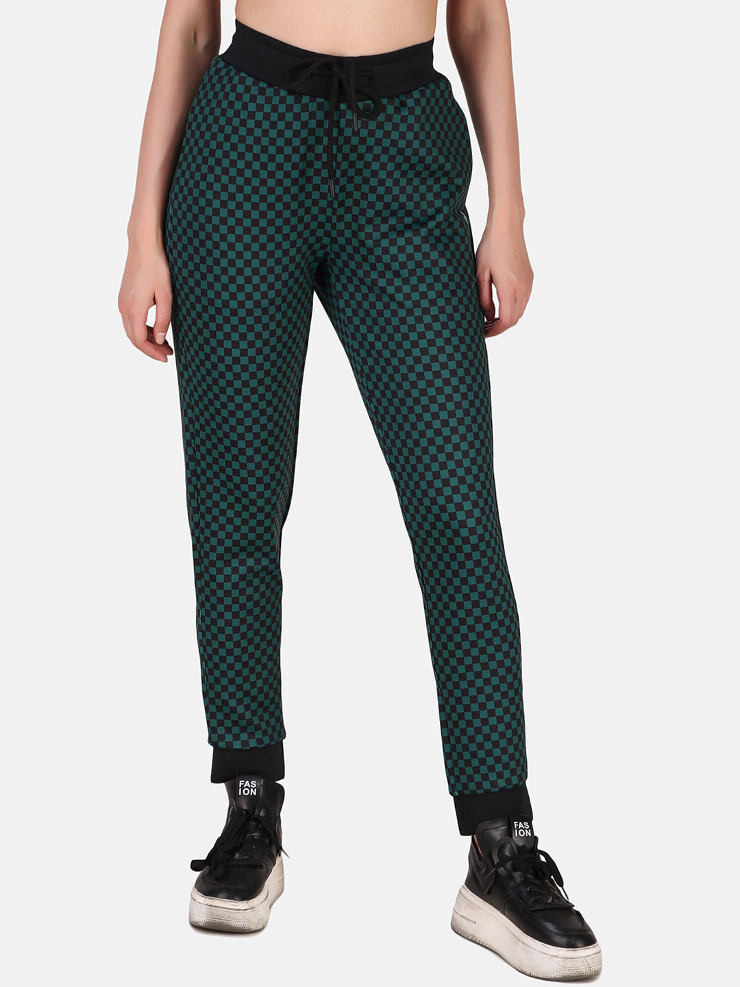 PERFKT-U Women Checked Rapid-Dry Joggers
