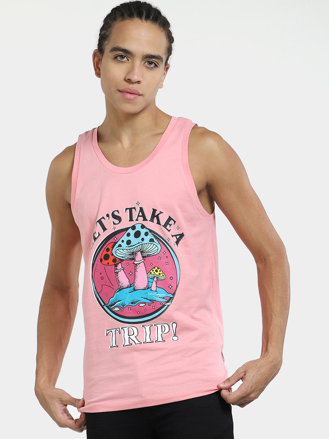 Jack & Jones Printed Cotton Sleeveless Innerwear Vests