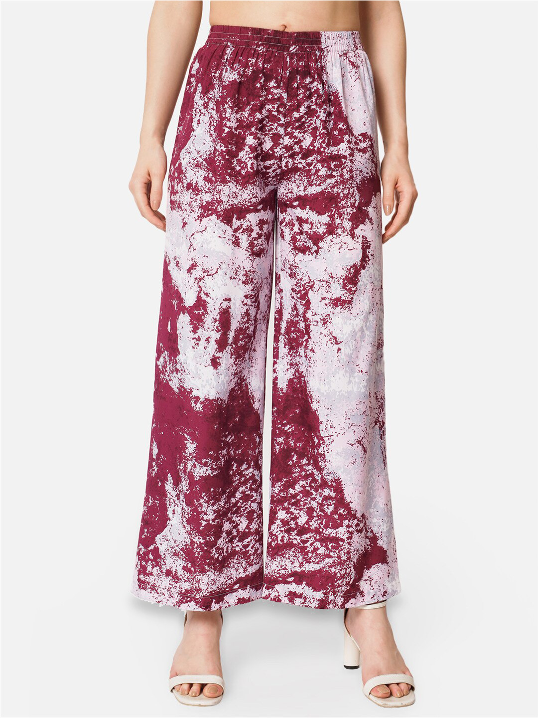 ALL WAYS YOU Women Tie and Dye Printed Crepe Palazzos