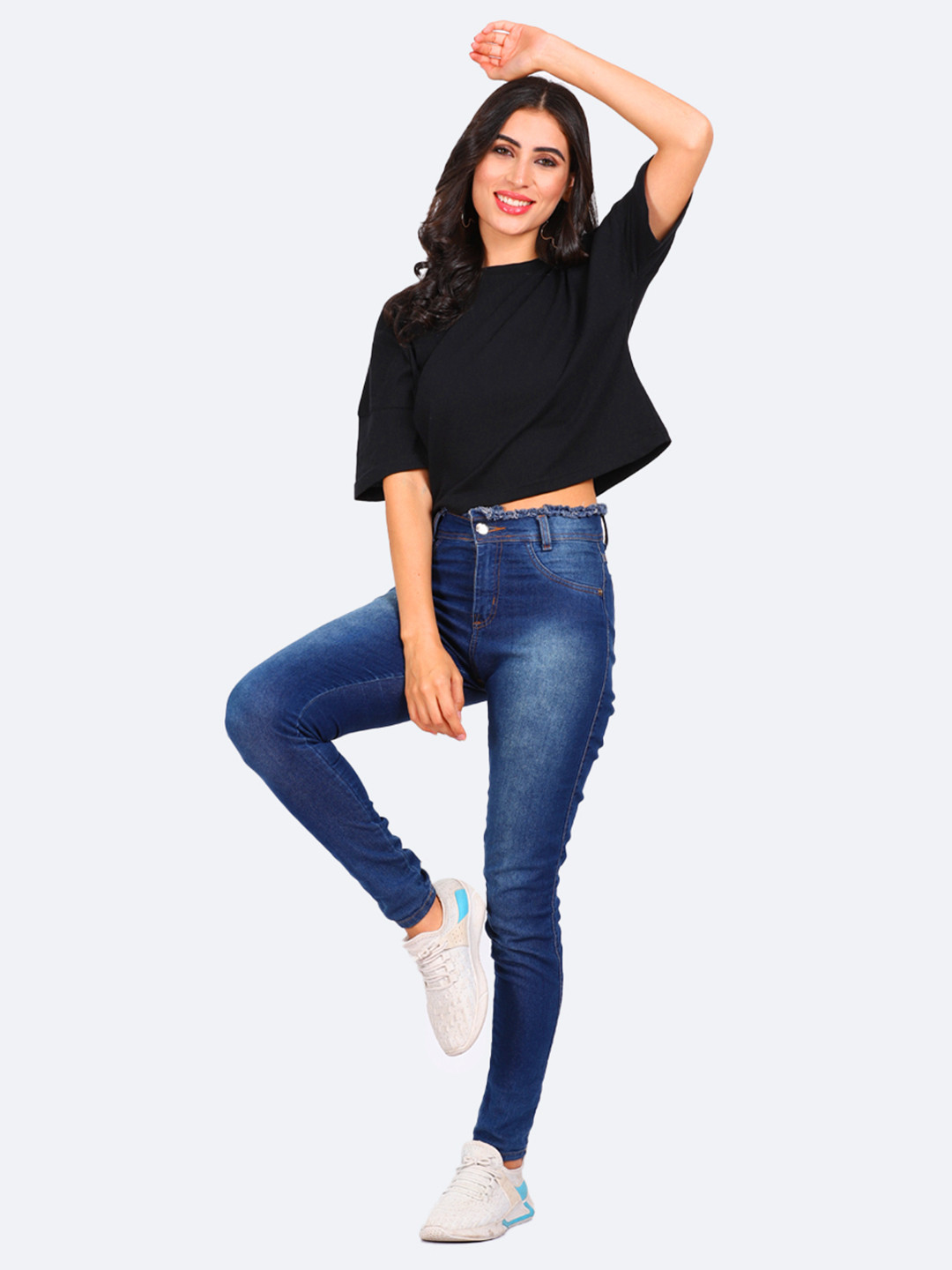 Mad Over Print Drop-Shoulder Boxy Fit Cotton Crop T-shirt