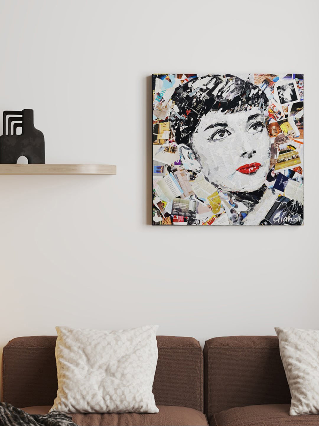 Art Street White Beauty Canvas Printed Framed Wall Art
