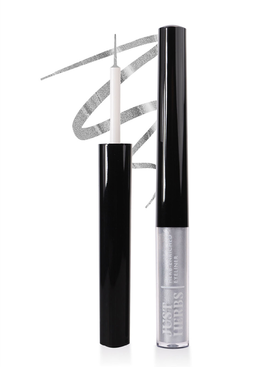 Just Herbs Waterproof Herb-Enriched Liquid Eyeliner 2.5 ml - Platinum Silver