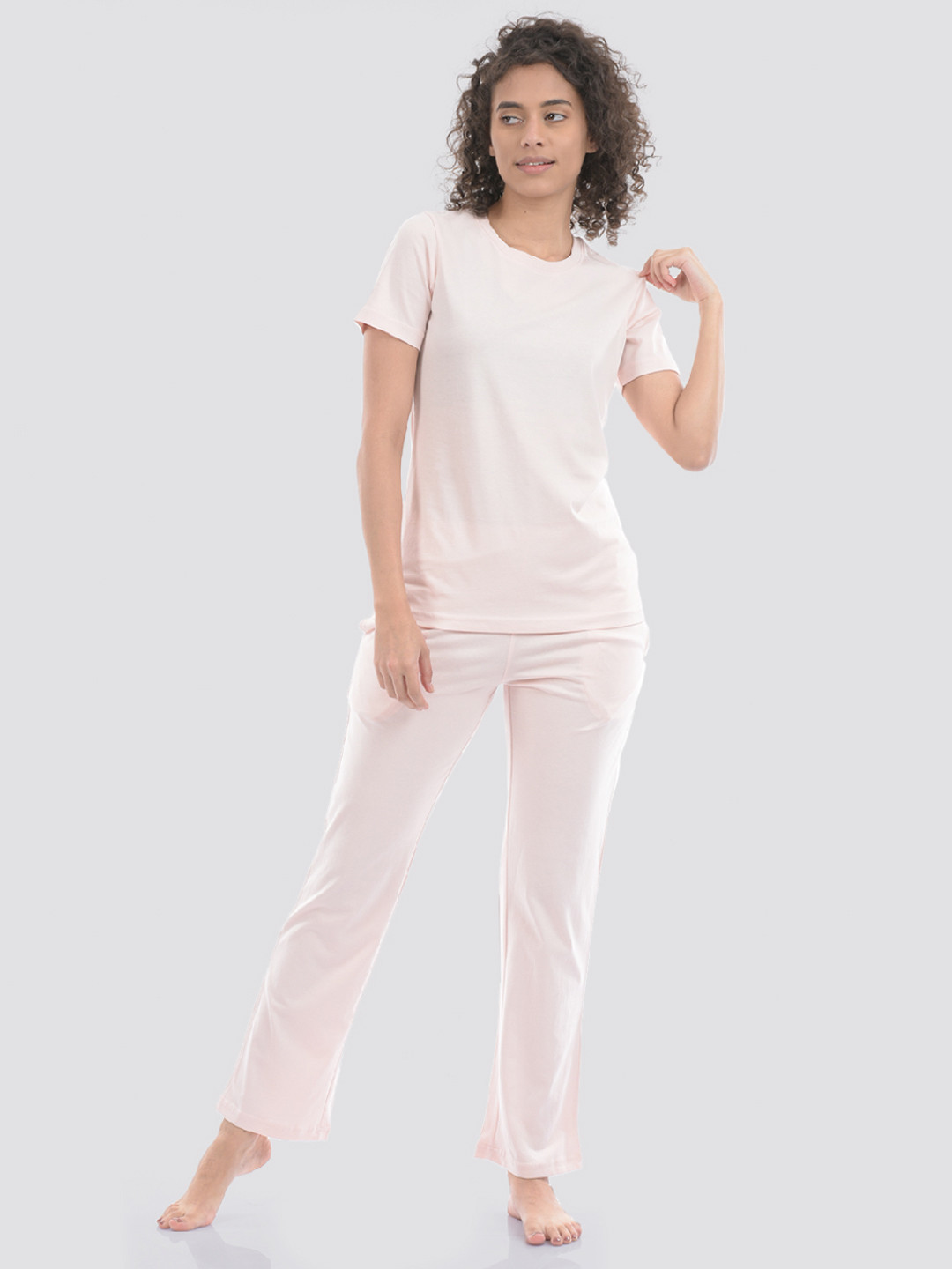 ONEWAY Women Cotton T-shirt With Lower Night Suit