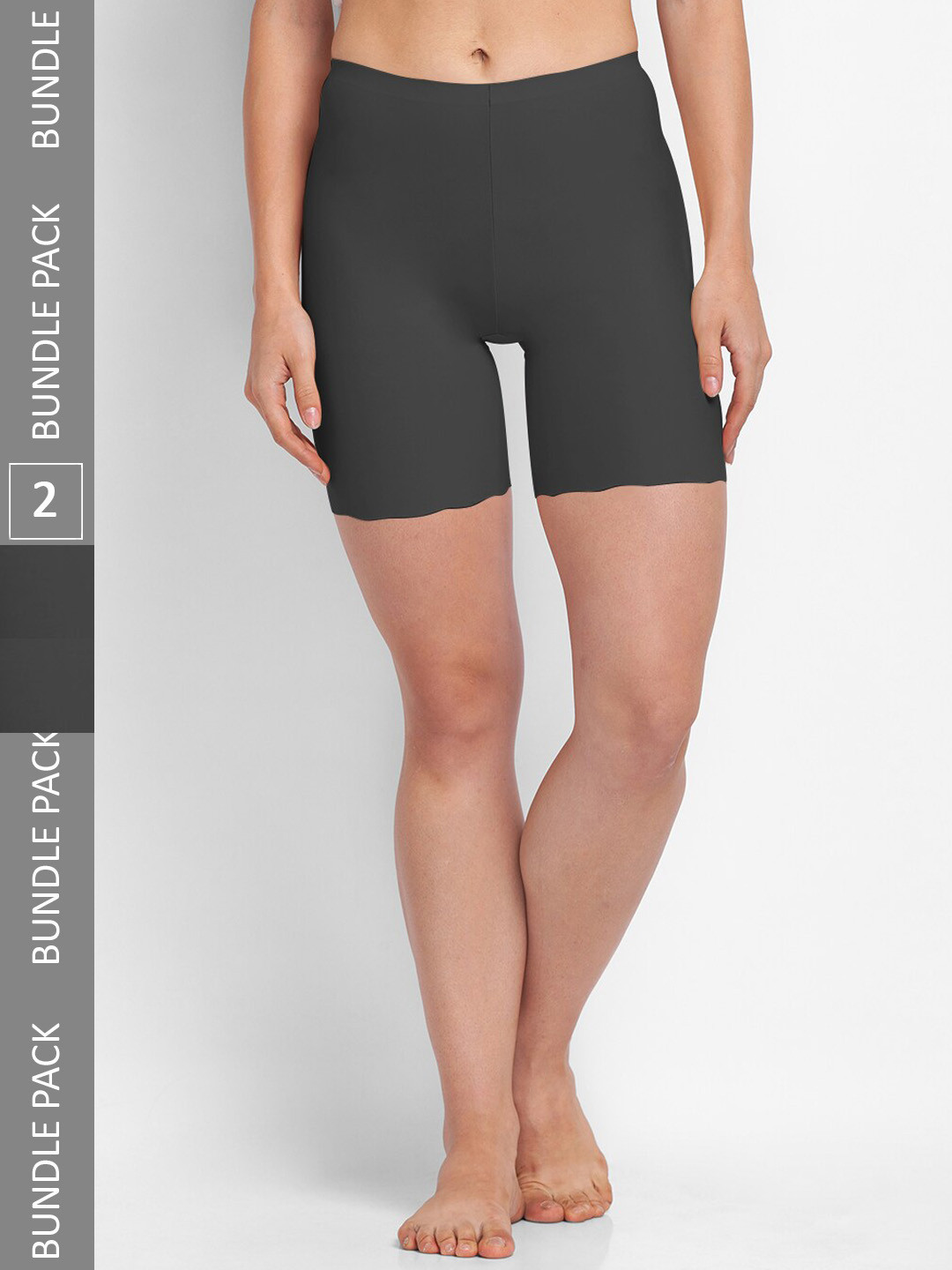 NOIRA Women Pack Of 2 Inner Elastic Boy Shorts Briefs 6035_BB_NO