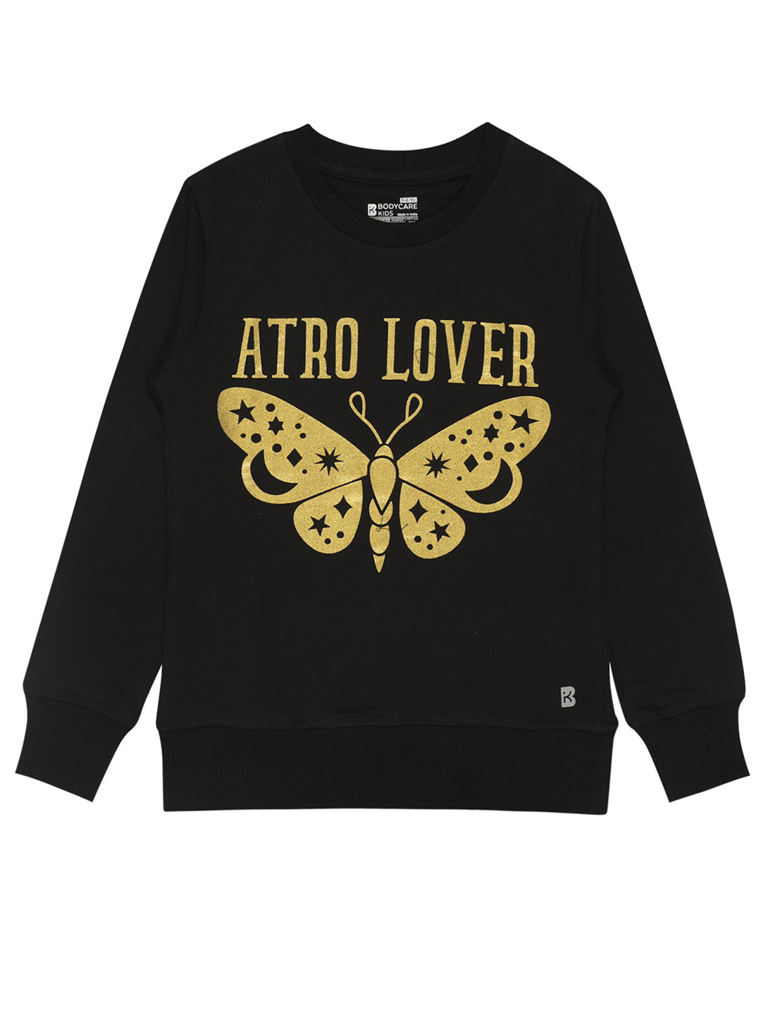 Bodycare Kids Girls Graphic Printed Resists Microbial Odor Wool Pullover