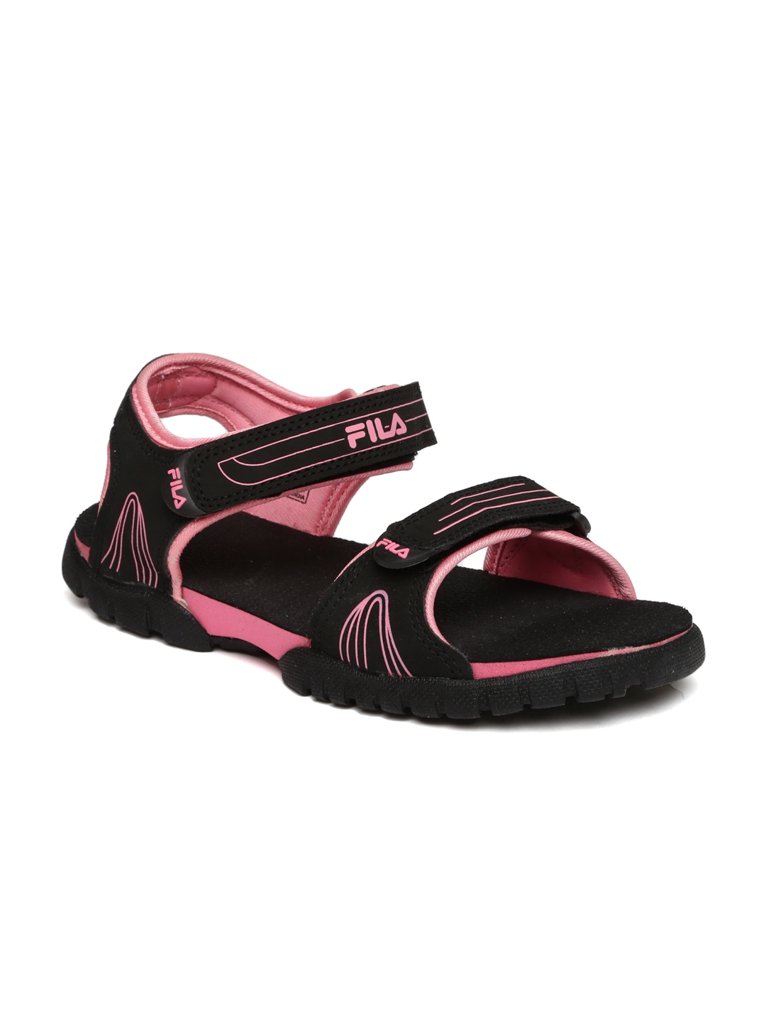 Buy FILA Women Black FRON Sports Sandals Sports Sandals for