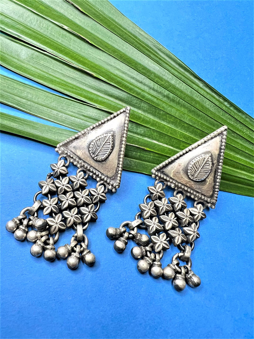 Arte Jewels Triangle Shaped Drop Earrings