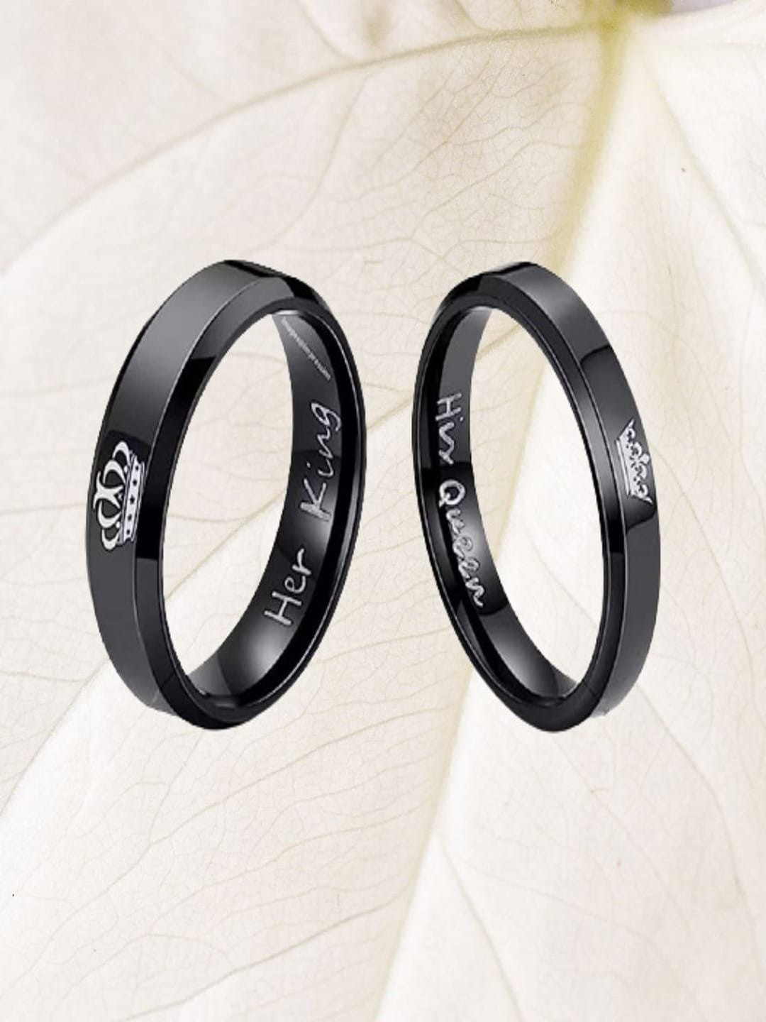 UNIVERSITY TRENDZ Set Of 2 Crown Charm Finger Rings